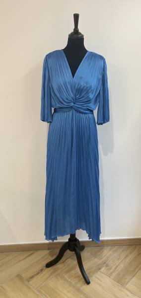 Robe Longue Bleue Plissée Joseph Ribkoff - Boutique Céline d'Al à Bolbec 76210